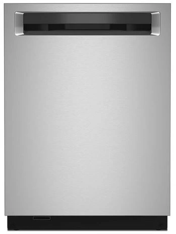 Front view of the KitchenAid KDPM604KPS dishwasher